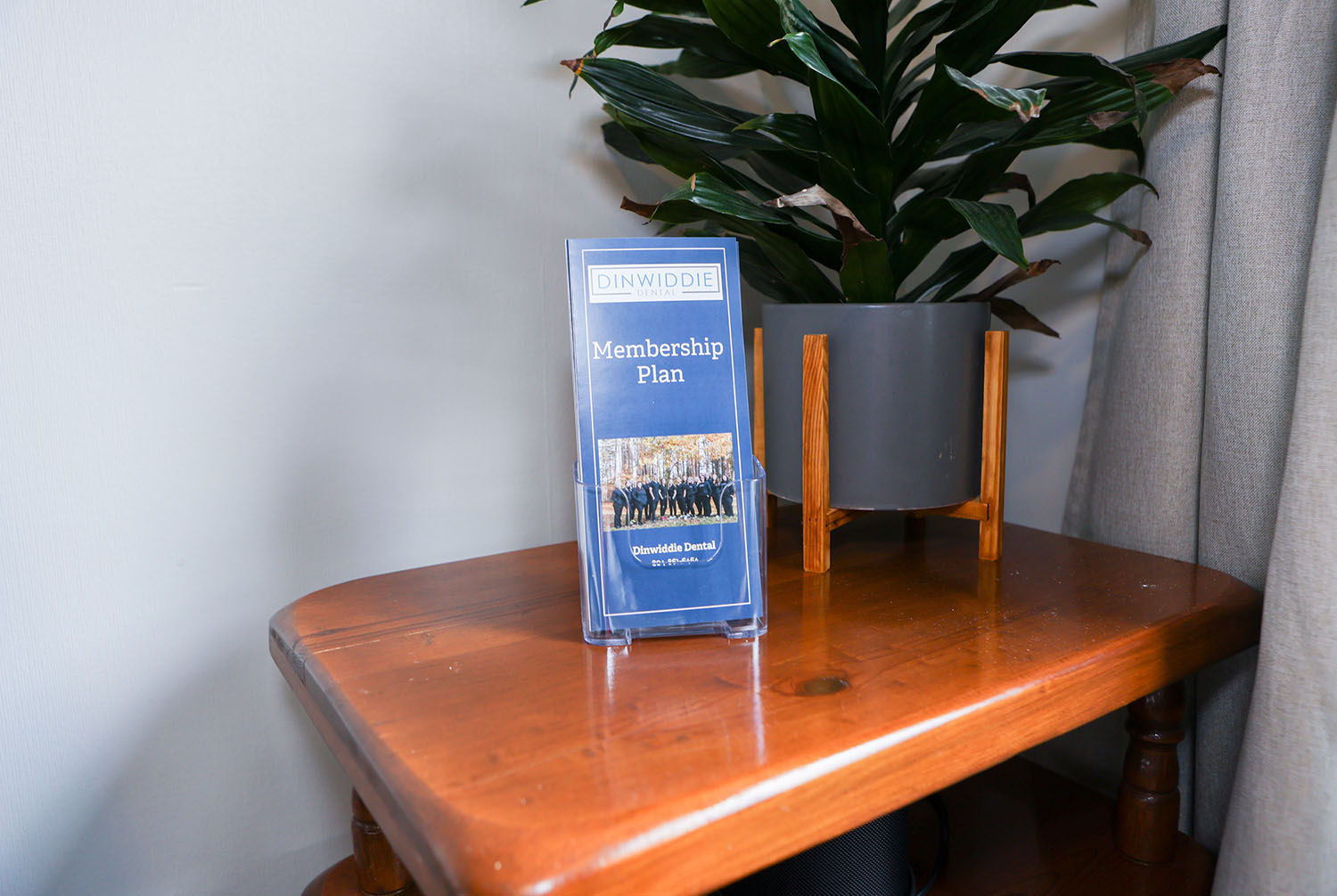 Dinwiddie Dental membership plan brochure.